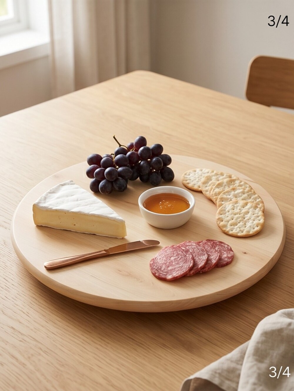 IKEA Natural Light Wood Round Lazy Susan Serving Board.